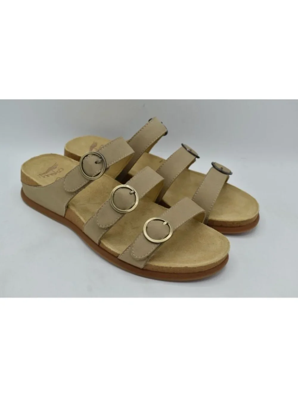 Dansko Womens Size‎ EU 38 Campbell Milled Nubuck Sand Tan Slip On Sandals Shoes